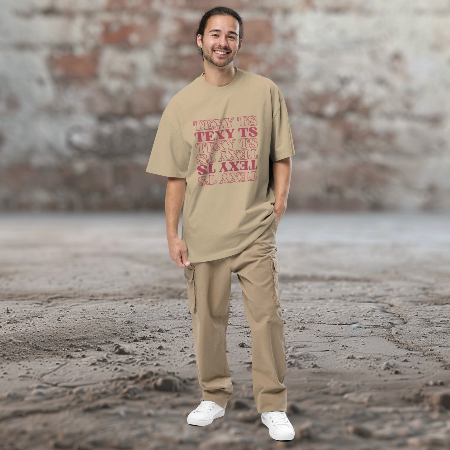 Unisex Texy T's Oversized Faded T-Shirt
