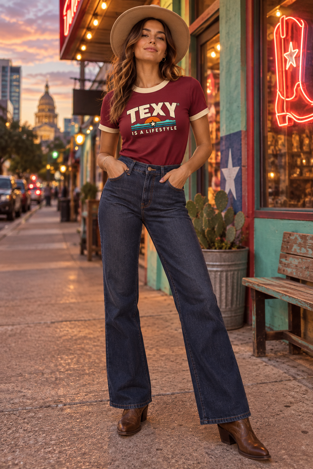 Women's Texy Is A Lifestyle Sorona Ringer T-Shirt