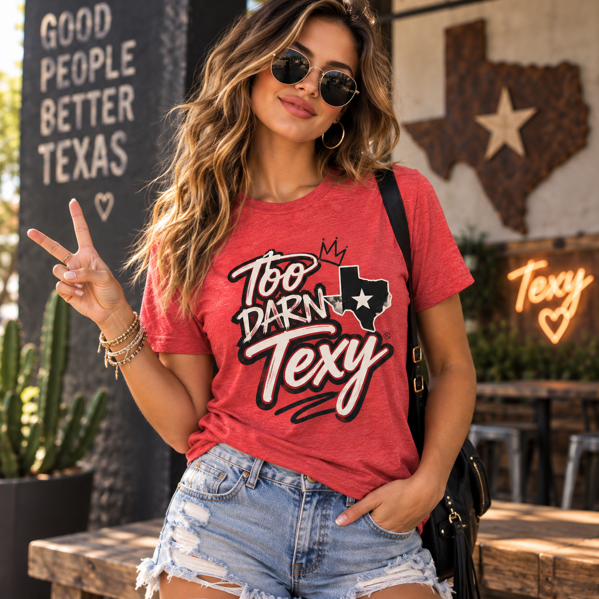 Woman's Too Darn Texy Fitted T-Shirt