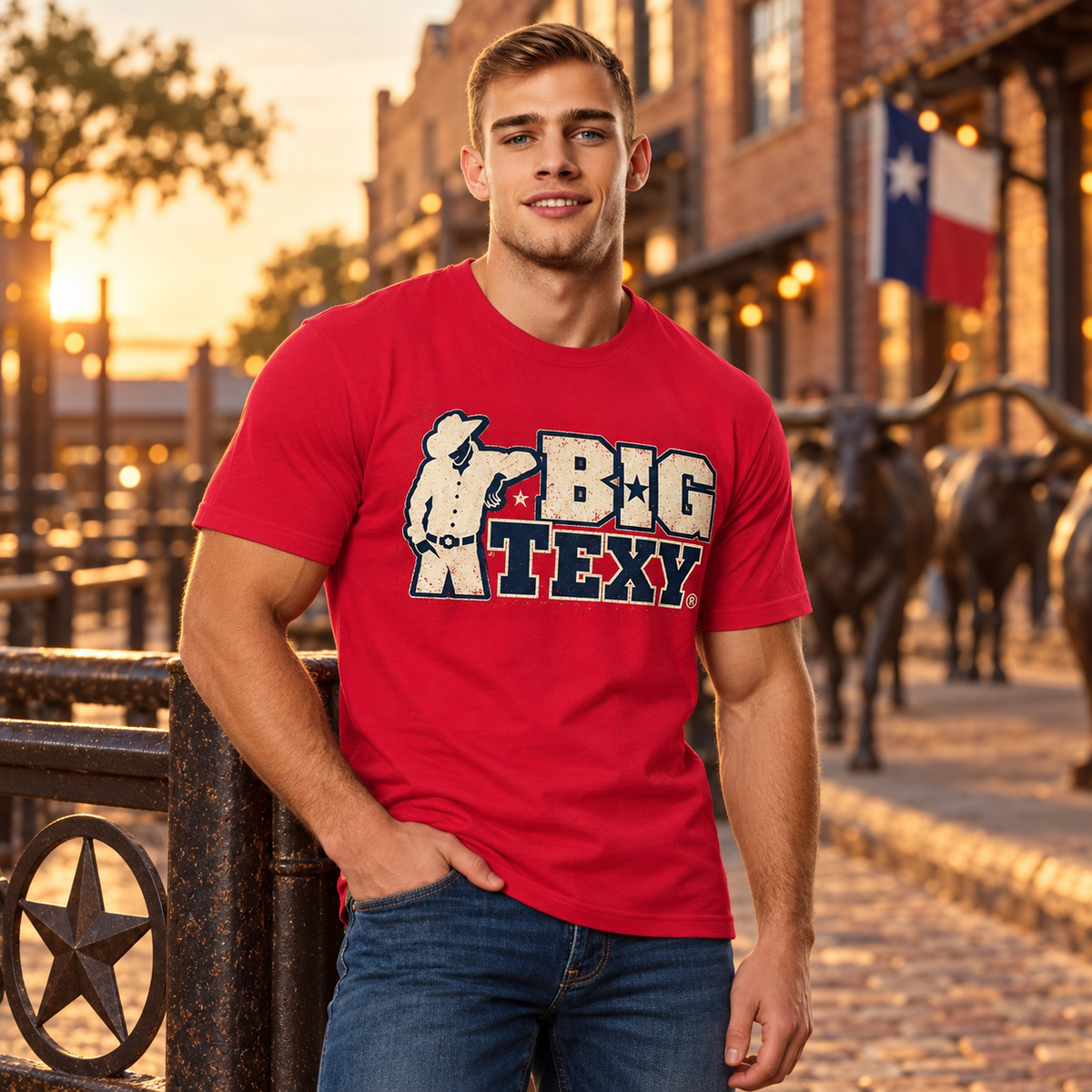 Mens Big Texy Garment-dyed Heavyweight T-Shirt