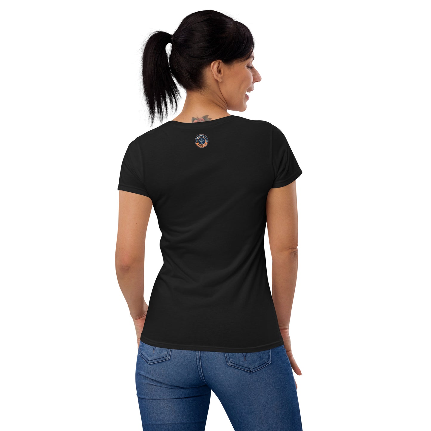 Women's Black Texy Lady Fitted T-Shirt