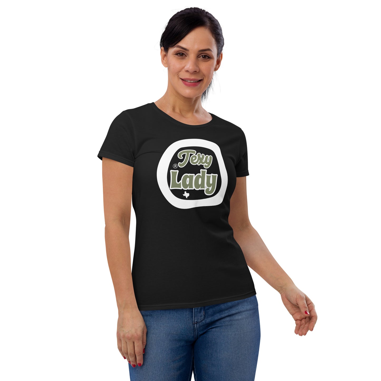 Women's Black Texy Lady Fitted T-Shirt
